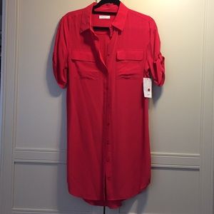 NWT EQUIPMENT silk button down dress